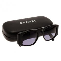 Chanel Black 01450 Quilted Vintage Sunglasses