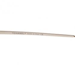 Pre Owned Chanel Black 4003 Rimless CC Aviators
