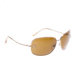 Pre Owned Chanel Silver CC Aviators