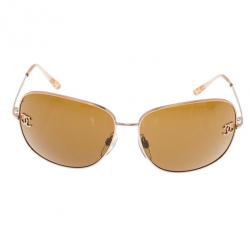 Pre Owned Chanel Silver CC Aviators