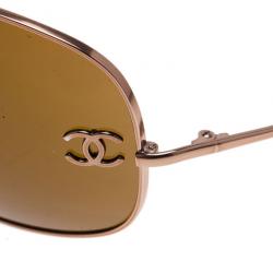 Pre Owned Chanel Silver CC Aviators