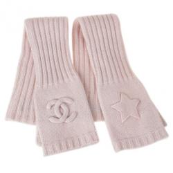مملوكة مسبقًا Chanel Light Pink Cashmere Fingerless Elbow Gloves