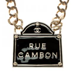 Gold Chanel Rue Cambon Pendant Necklace – Designer Revival