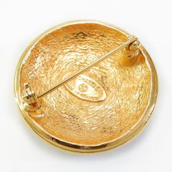 Pre Owned Chanel Vintage Gold-tone CC Brooch