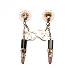 مملوكة مسبقًا Chanel CC Lipstick Earrings