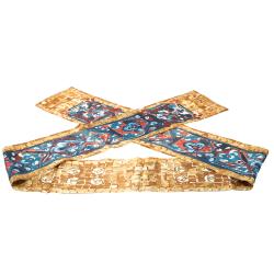 مملوكة مسبقًا بندنة شانيل حرير طباعة موزياك وكاميليا أبستراك متعددة الألوان