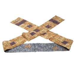 Pre Owned Chanel Multicolor Mosaic and CC Logo Print Silk Bandeau