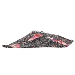 مملوكة مسبقًا Chanel Multicolor Chain and Camellia Print Silk Square Scarf