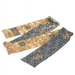 Pre Owned Chanel Multicolor Mosaic and CC Logo Print Silk Bandeau