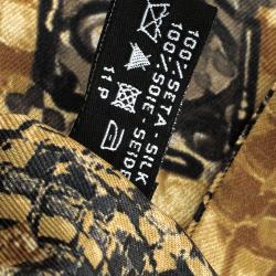 Pre Owned Chanel Multicolor Mosaic and CC Logo Print Silk Bandeau