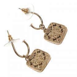 Pre Owned Chanel CC Resin & Gold Tone Drop Earrings