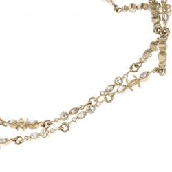 Pre Owned Chanel CC Crystal Gold Tone Chain Link Belt