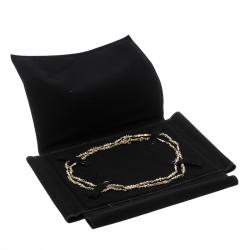 Pre Owned Chanel CC Crystal Gold Tone Chain Link Belt