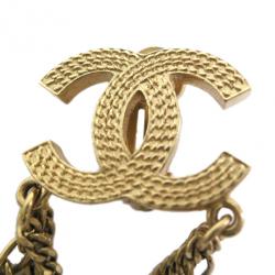 مملوكة مسبقًا Chanel CC Logo Dangling Chains Gold-Plated Earrings
