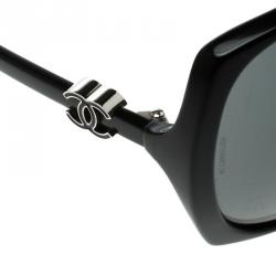 مملوكة مسبقًا نظارة شمسية شانيل 5216 سوداء مربعة