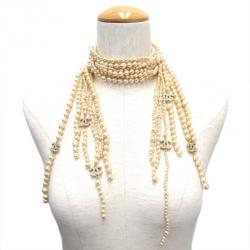 مملوكة مسبقًا Chanel Pearl Multistrand Lariat Necklace