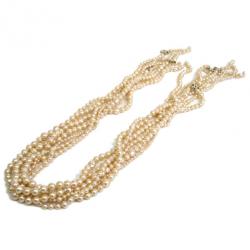 مملوكة مسبقًا Chanel Pearl Multistrand Lariat Necklace
