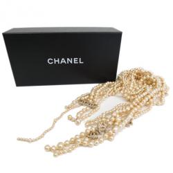 مملوكة مسبقًا Chanel Pearl Multistrand Lariat Necklace