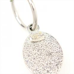 مملوكة مسبقًا Chanel CC Red Resin Silver Tone Hoop Earrings