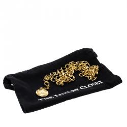 Pre Owned حزام شانيل لون ذهبي