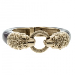 Pre Owned سوارشانيل رأس أسد إيناميل بنفسجي ذهبي اللون مغناطيسي