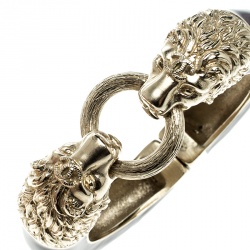 Pre Owned سوارشانيل رأس أسد إيناميل بنفسجي ذهبي اللون مغناطيسي