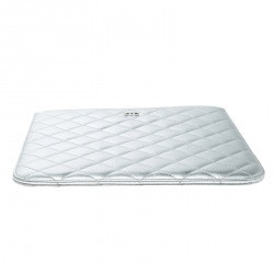 Pre Owned Chanel Silver Quilted Leather IPad Case