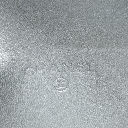 Pre Owned Chanel Silver Quilted Leather IPad Case