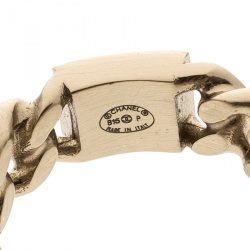 Pre Owned خاتم شانيل CC سلسلة ذهبية اللون بالشعار مقاس 52.5