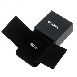 Pre Owned خاتم شانيل CC سلسلة ذهبية اللون بالشعار مقاس 52.5