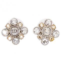 Pre Owned Chanel CC Rhinestone Earrings