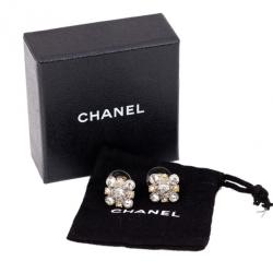 Pre Owned Chanel CC Rhinestone Earrings