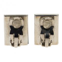 مملوكة مسبقًا Chanel CC Rectangular Mirror Stud Earrings