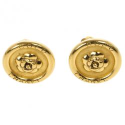 Pre Owned Chanel Coco Camelia Botton Earrings