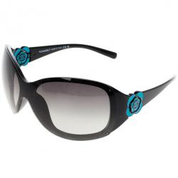 مملوكة مسبقًا Chanel Vintage Black Camelia Shield Sunglasses