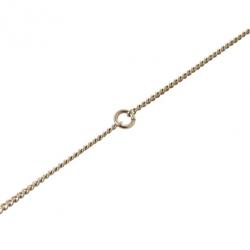 Pre Owned Chanel CC Crystal Signature Floral Pendant Necklace