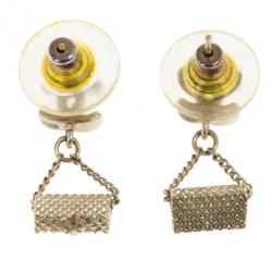 مملوكة مسبقًا Chanel CC Logo Mini Bag Drop Earrings