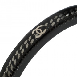 Pre Owned سوار شانيل CC رزين أسود سلسلة