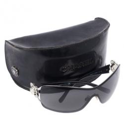 مملوكة مسبقًا Chanel Vintage Black Camelia Shield Sunglasses