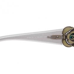 Pre Owned Chanel Vintage Silver Camelia Shield Sunglasses