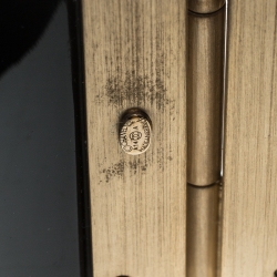 مملوكة مسبقًا سوار شانيل CC رزين أسود مرصع كريستال عريض