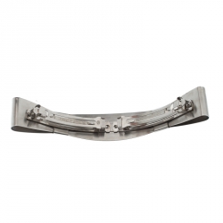Pre Owned Chanel CC Double Bow Silver Tone Barrette Hair Clip