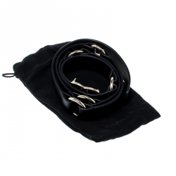 Pre Owned حزام شانيل CC جلد أسود 85 سم