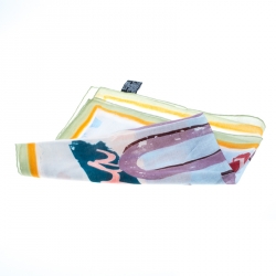 Pre Owned وشاح شانيل فيفا كوكو كوبا ليبريه قطن منقوش متعدد الألوان مربع