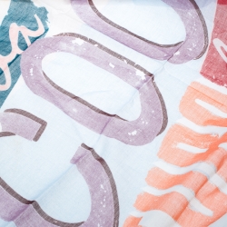 Pre Owned وشاح شانيل فيفا كوكو كوبا ليبريه قطن منقوش متعدد الألوان مربع