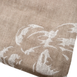 مملوكة مسبقًا Chanel Beige and Ecru CC Logo  Double Faced Cashmere and Silk Scarf