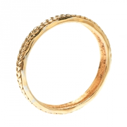 مملوكة مسبقًا Chanel Vintage Braided Texture Gold Plated Bangle Bracelet