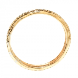 مملوكة مسبقًا Chanel Vintage Braided Texture Gold Plated Bangle Bracelet