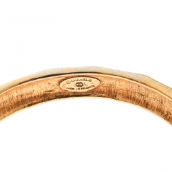 مملوكة مسبقًا Chanel Vintage Braided Texture Gold Plated Bangle Bracelet