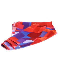 مملوكة مسبقًا وشاح شانيل حرير مطبوع داتا سنتر متعدد ا لألوان مربع